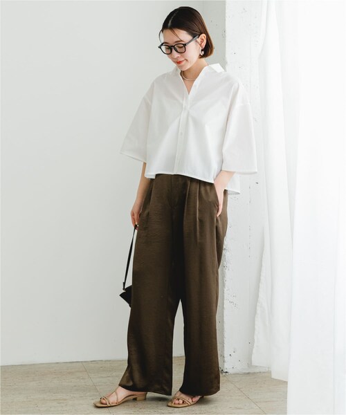 URBAN RESEARCH ROSSO（アーバンリサーチロッソ）の「F by ROSSO　サテンイージーパンツ（その他パンツ・レディース・SAND/K/BROWN・36/38）」の21枚目の写真