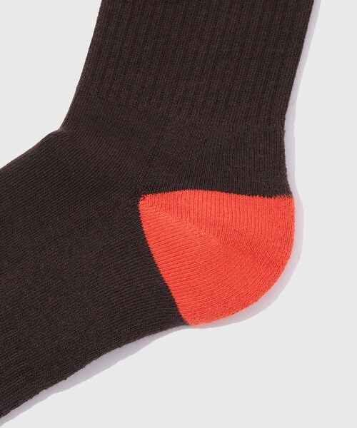 ADAM ET ROPE'（アダムエロペ）の「【Etudes Studio/エチュードストゥディオ】RIB SOCKS BLOCK（ソックス/靴下・メンズ・ダークブラウン・F）」の5枚目の写真