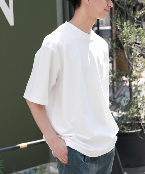 URBAN RESEARCH DOORS(アーバンリサーチドアーズ)の「FORK&SPOON ハイゲージクールTシャツ(Tシャツ/カットソー・メンズ・OFF/BLACK/PURPLE・4/5)」の5枚目の写真
