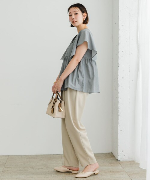 URBAN RESEARCH ROSSO（アーバンリサーチロッソ）の「『UR TECH』F by ROSSO　スクエアスリーブブラウス（シャツ/ブラウス・レディース・BLUE ST/GRAY/MINT/PINK/NAVY・FREE）」の11枚目の写真