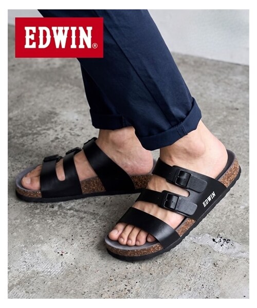 nissen（ニッセン）の「ダークフッドベッドベルトデザインサンダル　EDWIN（エドウイン）（サンダル・メンズ・ダブルストラップ/トリプルストラップ・25.0cm/26.0cm/27.0cm/28.0cm）」の2枚目の写真