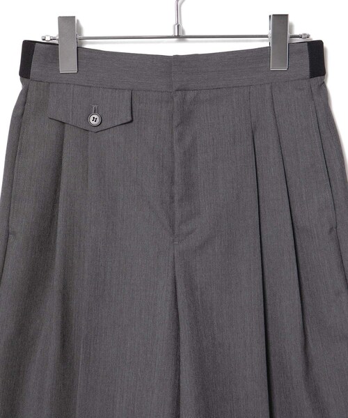 ROPE'（ロペ）の「ウールモヘヤ２タックハーフパンツ/セットアップ対応（その他パンツ・レディース・ブラック系/グレー・36/38）」の8枚目の写真