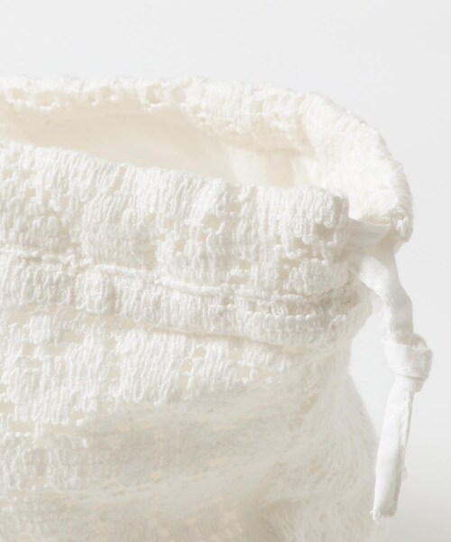 かぐれ（カグレ）の「コットンレース巾着バッグ（その他雑貨・レディース・OFF/BLACK・FREE）」の7枚目の写真