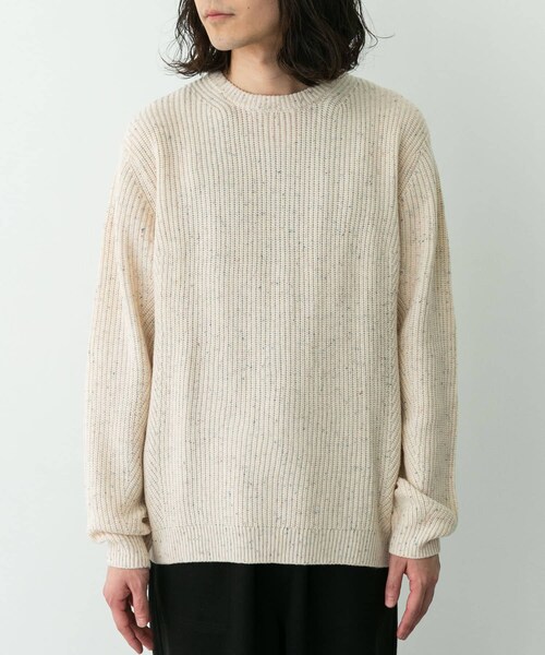 URBAN RESEARCH Sonny Label（アーバンリサーチサニーレーベル）の「ウォッシャブルウール混クルーネックニット（ニット/セーター・メンズ・アイボリー/グリーン/ダークブラウン/グレー/ブラック・M/L/XL）」の15枚目の写真