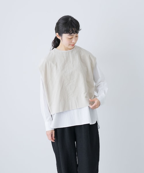 かぐれ（カグレ）の「コットンベルベット2WAYベスト（ベスト・レディース・GREGE/BROWN・Free）」の4枚目の写真