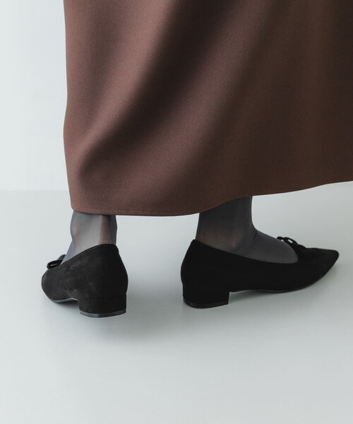 RODE SKO（ロデスコ）の「『MADE IN JAPAN』 ダブルリボンフラットパンプス（パンプス・レディース・BLACK/CAMEL/MUSTARD・36/37/38）」の16枚目の写真