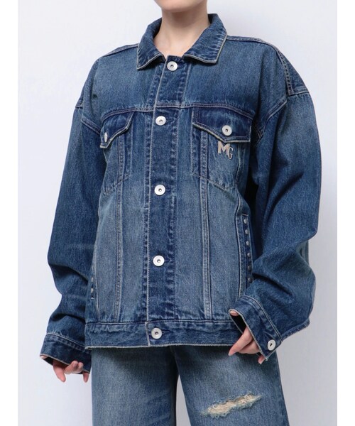 GYDA（ジェイダ）の「MILIGYデニムBIG Gジャン（デニムジャケット・レディース・ブラック/ブルー・F）」の4枚目の写真