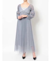 MERCURYDUO | ギャザードレープシャーリングドレス(ドレス)