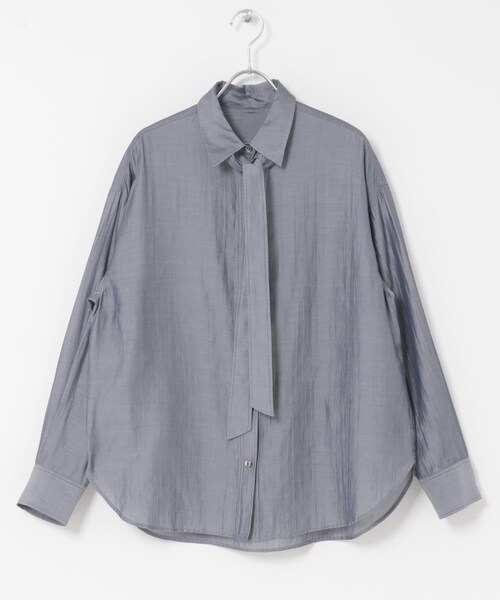 URBAN RESEARCH ROSSO（アーバンリサーチロッソ）の「タイ付デニムライクシアーシャツ（シャツ/ブラウス・レディース・L.BLUE/INDIGO・Free）」の21枚目の写真