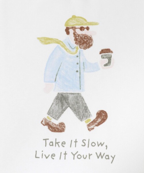 ITEMS URBANRESEARCH（アイテムズ アーバンリサーチ）の「OJISAMPO スウェットトップス（スウェット・メンズ・BIKE WHITE/BIKE BLACK/WALK WHITE/WALK BLACK・M/L）」の15枚目の写真