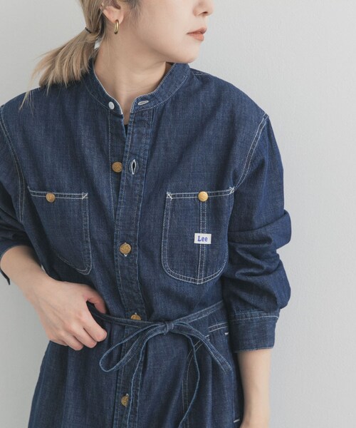 URBAN RESEARCH DOORS（アーバンリサーチドアーズ）の「『別注』Lee×DOORS　WORK SHIRTS ONE-PIECE（ワンピース・レディース・BLUE/NAVY・One）」の9枚目の写真