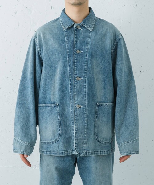 URBAN RESEARCH（アーバンリサーチ）の「ULTERIOR　LIGHT DENIM COVERALL（デニムジャケット・メンズ・FADE BLUE・4/5）」の4枚目の写真