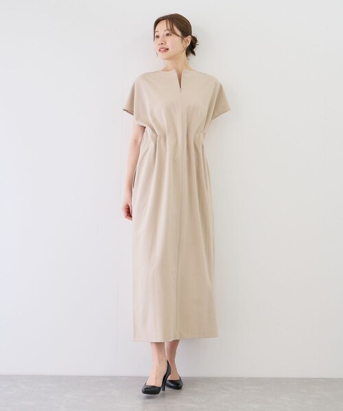 Jayro(ジャイロ)の「リネンタッチタックイージーワンピース(ワンピース・レディース・ブラック/チャコール/ベージュ・M)」の20枚目の写真