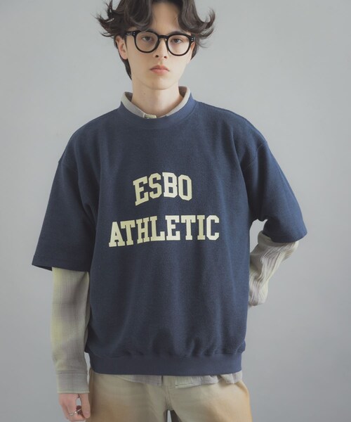 SENSE OF PLACE by URBAN RESEARCH（センスオブプレイスバイアーバンリサーチ）の「カレッジスウェットショートスリーブTシャツ（スウェット・メンズ・GRAY/NAVY/RED・M/L）」の18枚目の写真