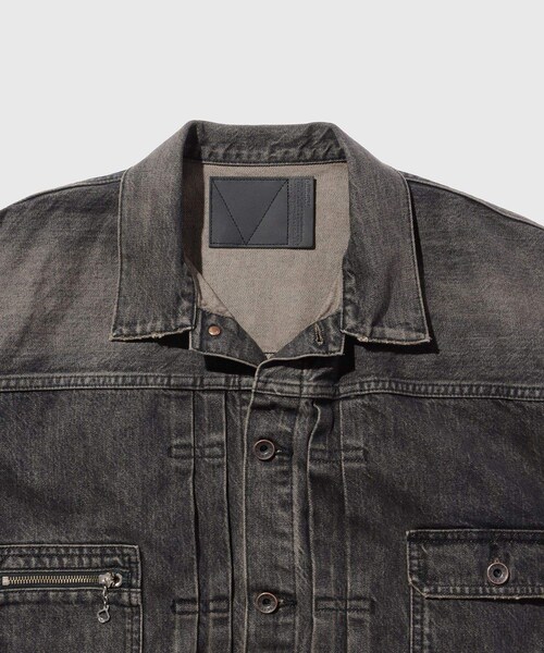 ADAM ET ROPE'（アダムエロペ）の「【DAIRIKU/ダイリク】2PKT Vinatge Denim Jacket（デニムジャケット・メンズ・ブラック・L/M/S）」の6枚目の写真