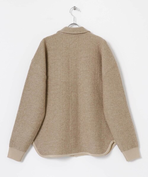 THE GOODLAND MARKET（ザグッドランドマーケット）の「FFM　TWEEDLIKE SHIRTS（カーディガン/ボレロ・レディース・Black/Beige・1/2）」の20枚目の写真