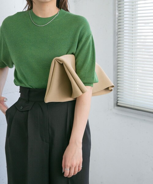 KBF（ケイビーエフ）の「スクエアニットBAG（ハンドバッグ・レディース・BLACK/YELLOW/BEIGE・one）」の14枚目の写真