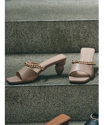 RESEXXY | スクエアチェーンデザインサンダル(サンダル)