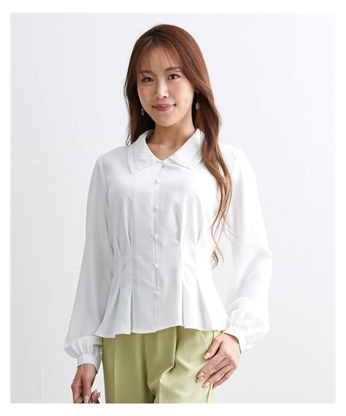 nissen（ニッセン）の「【大きい胸専用】ビッグカラーウエストタック