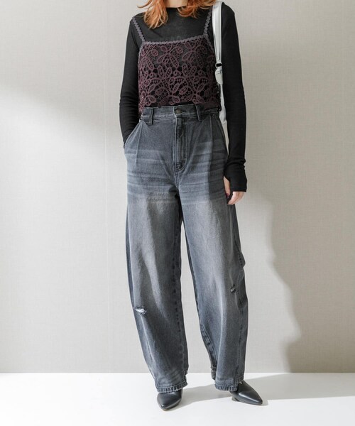 URBAN RESEARCH ROSSO（アーバンリサーチロッソ）の「YENN　CURVED SEAM DENIM PANTS（デニムパンツ・レディース・GRAY・36/38/40）」の12枚目の写真