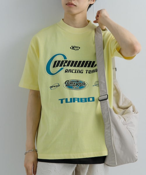 SENSE OF PLACE by URBAN RESEARCH(センスオブプレイスバイアーバンリサーチ)の「フェードロゴグラフィックTシャツ(5分袖)(Tシャツ/カットソー・メンズ・ROYAL BLUE/BLACK/YELLOW・M/L)」の3枚目の写真