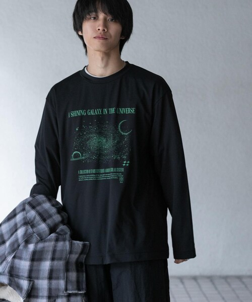 SENSE OF PLACE by URBAN RESEARCH(センスオブプレイスバイアーバンリサーチ)の「Galaxy Graphic Long-Sleeve T-shirts(Tシャツ/カットソー・メンズ・WHITE/BLACK/L.GRAY・M/L)」の18枚目の写真