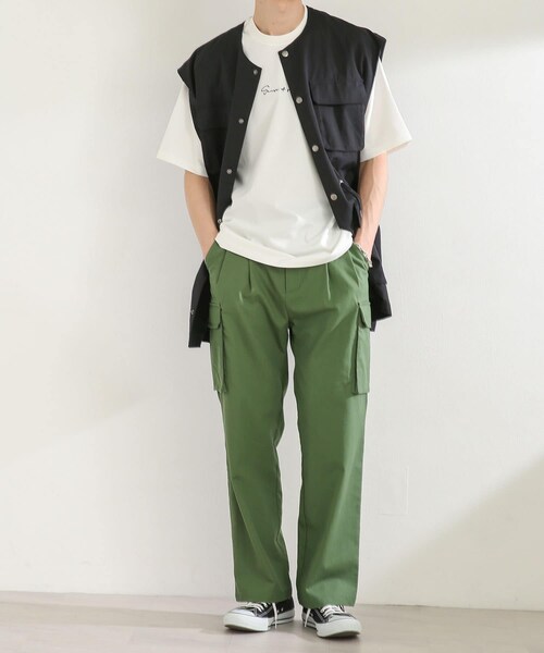 SENSE OF PLACE by URBAN RESEARCH(センスオブプレイスバイアーバンリサーチ)の「シシュウポンチTシャツ(5分袖)(Tシャツ/カットソー・メンズ・GREIGE/WHITE/BLACK/GREEN/L.PURPLE/MINT・M/L)」の16枚目の写真