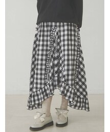 merry jenny | ギンガムフレアロングスカート(スカート)