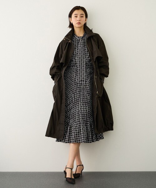 ROPE'（ロペ）の「ship's rope' オリジナルプリントプリーツタイワンピース（シャツワンピース・レディース・キャメル/ネイビー・36/38）」の11枚目の写真