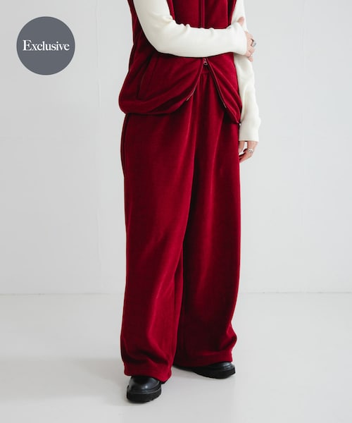 URBAN RESEARCH(アーバンリサーチ)の「『別注』THOUSAND MILE×URBAN RESEARCH KNIT FREECE LONG PANTS(その他パンツ・レディース・OFF WHITE/BORDEAUX/BLACK・M/L)」の3枚目の写真