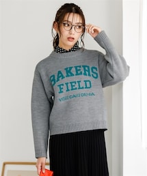 nissen | 大きいサイズニットジャガードプルオーバー(ニット/セーター)