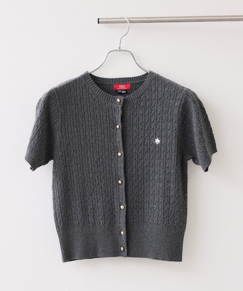 VIS(ビス)の「【POLO BCS】VIS別注クルーネックカーデ(カーディガン/ボレロ・レディース・チャコール/オフホワイト/ブルー/ピンク/グレー・F)」の2枚目の写真
