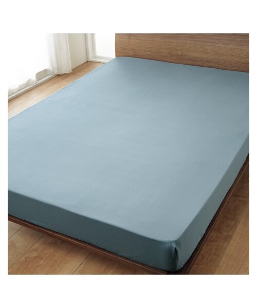 nissen（ニッセン）の「綿１００％サテン織りベッドシーツ（マットレス用）（寝具・メンズ・ピンク/ライラック/シックブルー/アイボリー/モダングレー・シングル(まち幅30cm)/セミダブル(まち幅30cm)/ダブル(まち幅30cm)/クイーン(まち幅30cm)/シングル(まち幅40cm)/セミダブル(まち幅40cm)/ダブル(まち幅40cm)/クイーン(まち幅40cm)）」の17枚目の写真