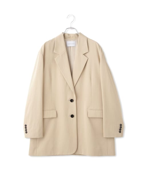 ADAM ET ROPE'（アダムエロペ）の「シルキーリラックスジャケット（テーラードジャケット・レディース・ブラック/ベージュ・36/38）」の21枚目の写真