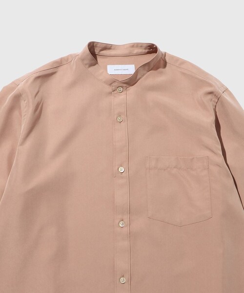 ADAM ET ROPE'（アダムエロペ）の「スエードタッチ レーヨンバンドカラーシャツ（シャツ/ブラウス・レディース・ブラック/ライトグレー/キナリ/ピンク系・L/M）」の10枚目の写真