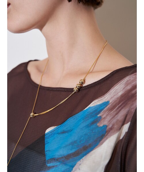 ELENDEEK（エレンディーク）の「MULTI SLIDER NECKLACE（ネックレス・レディース・シルバー/ゴールド・F）」の14枚目の写真