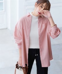 nissen | オーバーサイズブロードレギュラーシャツ（UVカット・イージーケア）＜大きいサイズ有＞(シャツ/ブラウス)