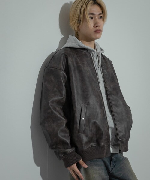SENSE OF PLACE by URBAN RESEARCH(センスオブプレイスバイアーバンリサーチ)の「ヴィンテージライクMA-1(MA-1・メンズ・BLACK/BROWN・M/L)」の21枚目の写真