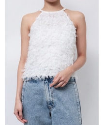 CALNAMUR | FRINGE AMERICAN SLEEVE BLOUSE/フリンジアメリカンスリーブブラウス(シャツ/ブラウス)