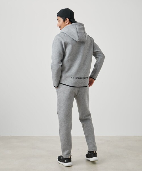 ROPE'(ロペ)の「ダンボールニットフルジップパーカー/WEB限定・ユニセックス(パーカー・レディース・グレー/ブラック・L/M/S/XL)」の7枚目の写真