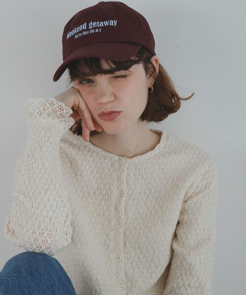 URBAN RESEARCH Sonny Label（アーバンリサーチサニーレーベル）の「WEEKEND GETAWAY CAP（キャップ・レディース・アイスグレー/グリーン/チェリーレッド・One）」の3枚目の写真