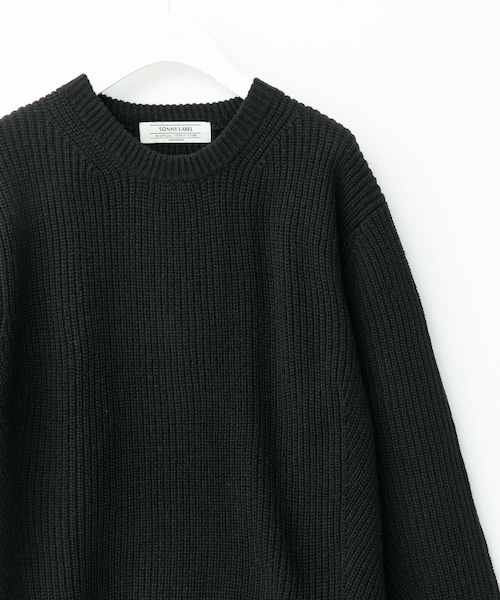 URBAN RESEARCH Sonny Label（アーバンリサーチサニーレーベル）の「ウォッシャブルウール混クルーネックニット（ニット/セーター・メンズ・アイボリー/グリーン/ダークブラウン/グレー/ブラック・M/L/XL）」の2枚目の写真