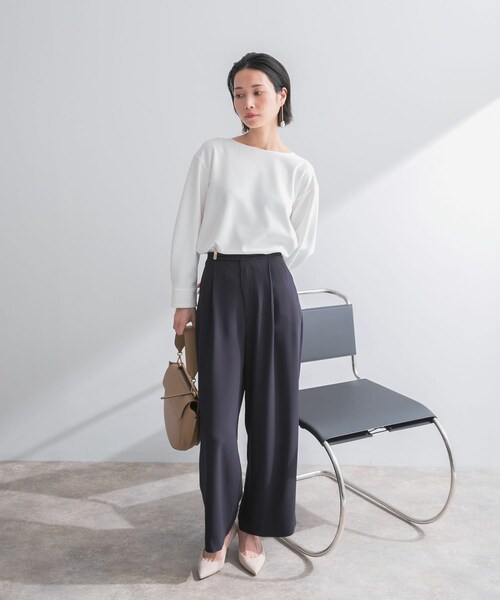 URBAN RESEARCH ROSSO（アーバンリサーチロッソ）の「ストレッチジョーゼットブラウス（シャツ/ブラウス・レディース・WHITE/GREIGE/NAVY・Free）」の9枚目の写真