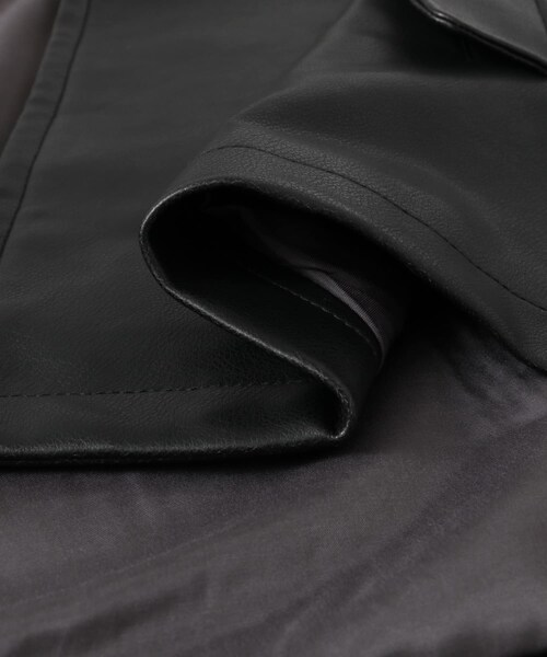 URBAN RESEARCH DOORS（アーバンリサーチドアーズ）の「FL ハリントンジャケット（ライダースジャケット・メンズ・BLACK・M/L）」の22枚目の写真