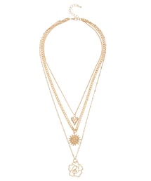 EVRIS | RANDOM CHAIN 3連 ネックレス(チャーム)