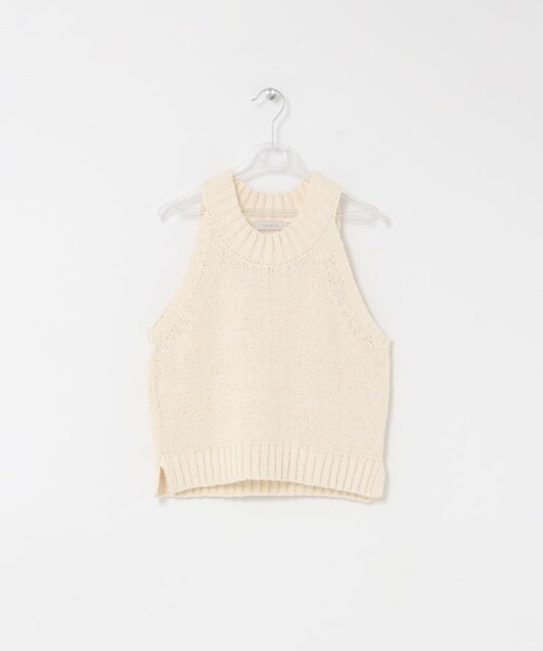 LAATO（ラート）の「mix knit vest（ベスト・レディース・クリーム/コーヒー・Free）」の3枚目の写真