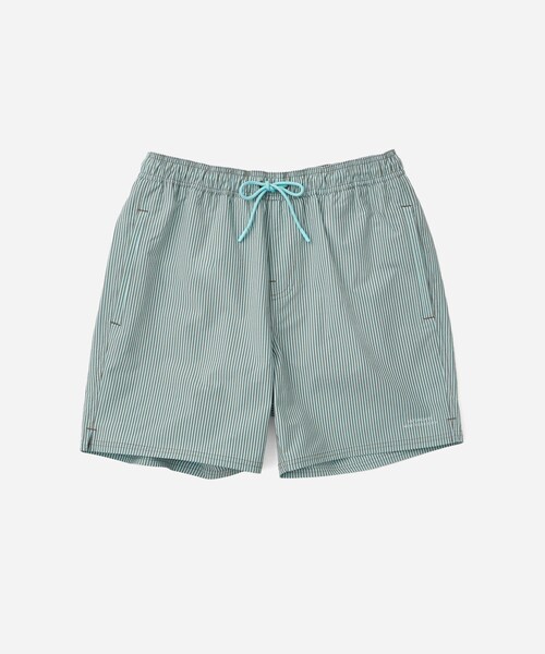 Saturdays NYC（サタデーズ ニューヨークシティ ）の「Timothy Seersucker Stripe Swim Short（水着・メンズ・キミドリ/サックス・L/M/S/XL/XS）」の17枚目の写真