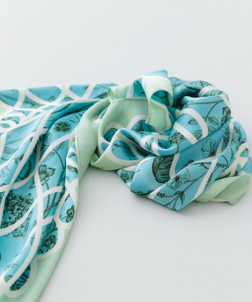 RODE SKO（ロデスコ）の「アソート柄スカーフ（バンダナ/スカーフ・レディース・GREEN/L.BLUE/YELLOW/NAVY・one/One）」の9枚目の写真