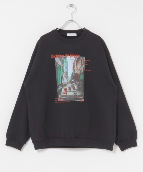 SENSE OF PLACE by URBAN RESEARCH(センスオブプレイスバイアーバンリサーチ)の「City graphic crew-neck Sweat(スウェット・メンズ・BLACK/GRAY/BLUE・M/L)」の11枚目の写真