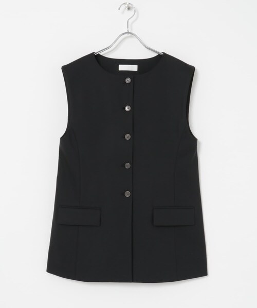 URBAN RESEARCH（アーバンリサーチ）の「AMOMENTO　OVERSIZED BUTTON UP VEST（ベスト・レディース・BLACK/DARK BROWN・0）」の10枚目の写真